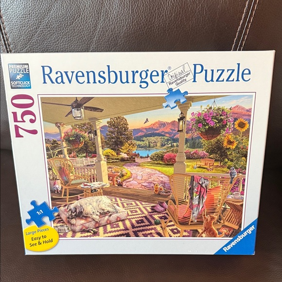 Ravensburger Puzzle - cozy front Porch. Complete. 750 ct. done once from new - Picture 1 of 4